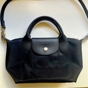 Longchamp Le Pliage Neo Top Handle Bag MINI XS Black